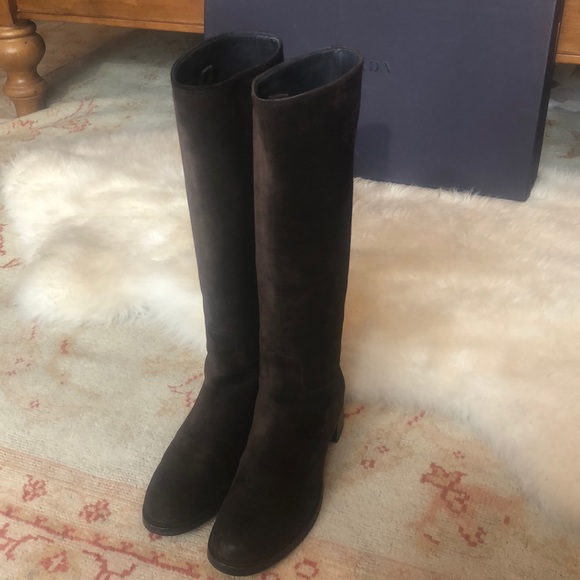 Prada Shoes - ♦️SOLD!♦️ Prada Suede Knee-high Boots